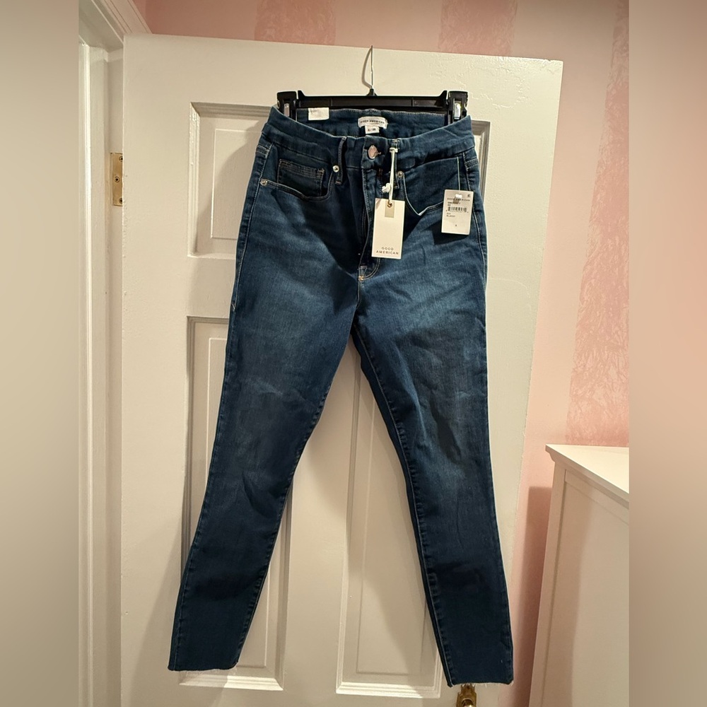 Good American Dark Blue Denim Jeans